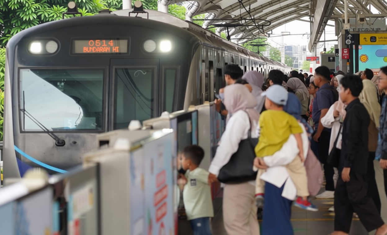 Special Plan: [Foto] HUT Jakarta ke-499, Naik TransJakarta, MRT, LRT Hanya Rp 1