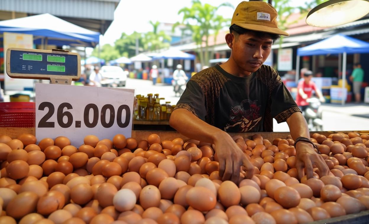 [Foto] Sempat Anjlok, Harga Telur dan Daging Ayam Kembali Stabil
