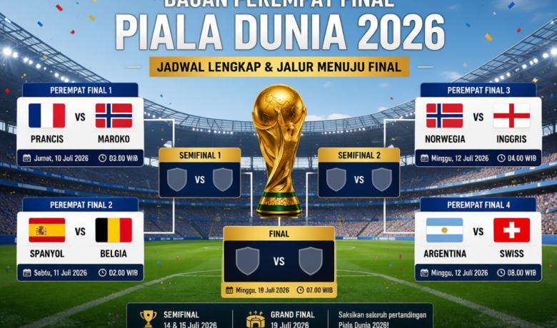 Important Visit: Link Bagan Perempat Final Piala Dunia 2026 dan Jadwal Pertandingan Lengkap