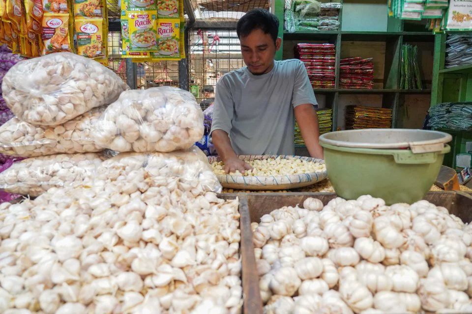 [Foto] Kenaikan Harga Bawang Putih Impor Imbas Melemahnya Nilai Tukar Rupiah