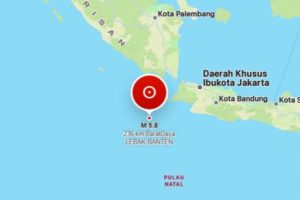 Gempa 5,8 Guncang Pandeglang, NTT Digempur Tujuh Gempa Besar dalam Tiga Hari