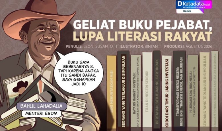 KOMIK: Geliat Buku Pejabat, Lupa Literasi Rakyat